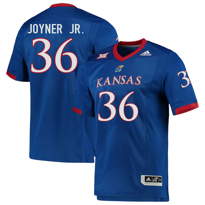 Men #36 Patrick Joyner Jr. Kansas Jayhawks College Football Jerseys Stitched Sale-Royal